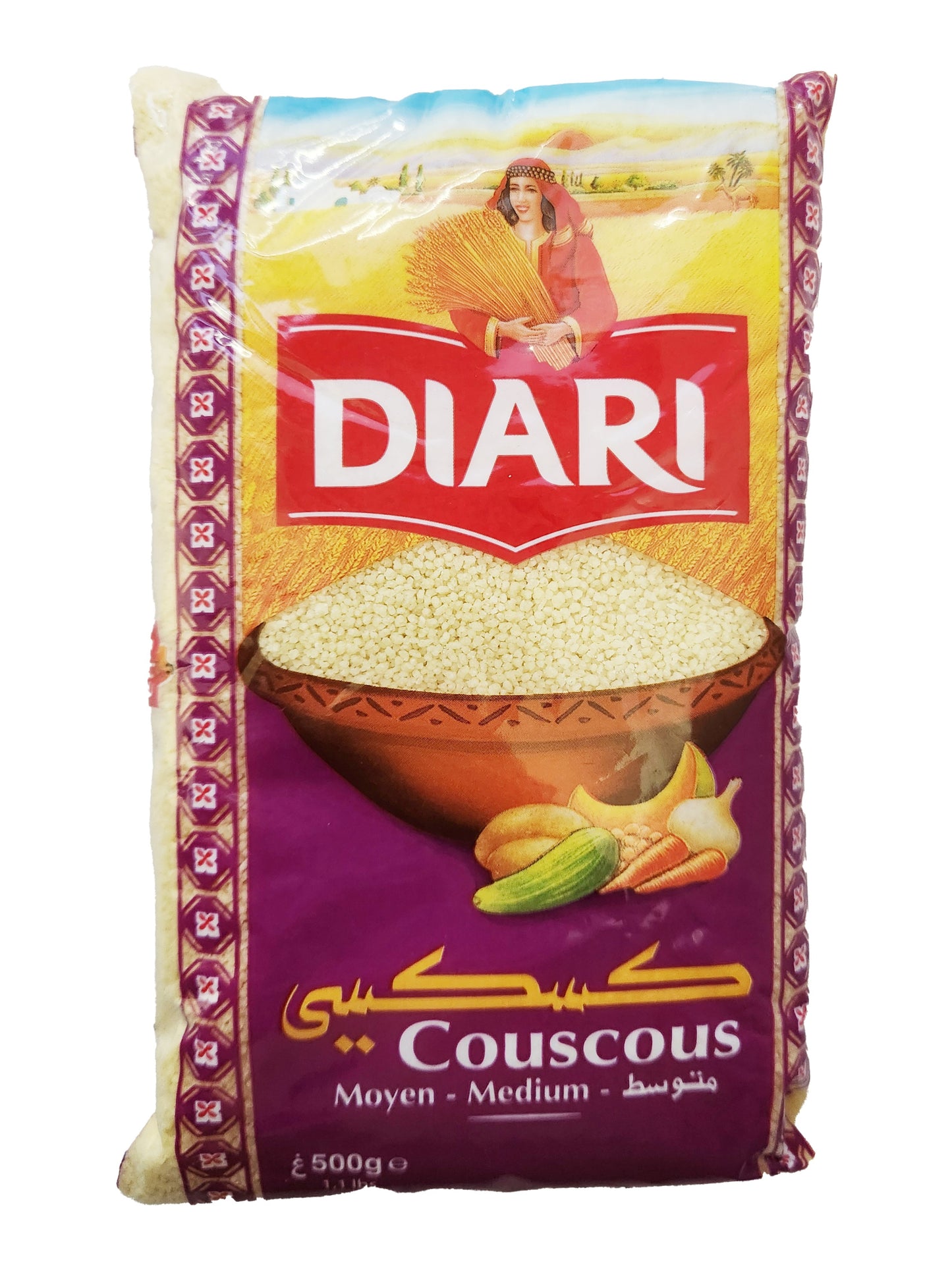 ディアリ クスクス 中粒 500g Couscous Moyen / Middle Grain
