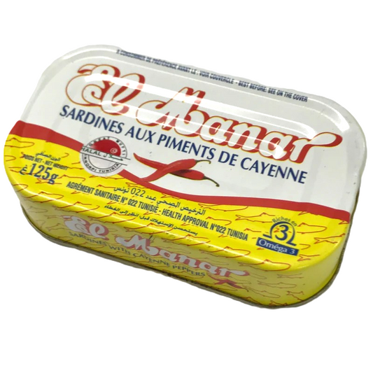 唐辛子入りオイルサーディン Oil Sardine with Cayenne Pepper  125g