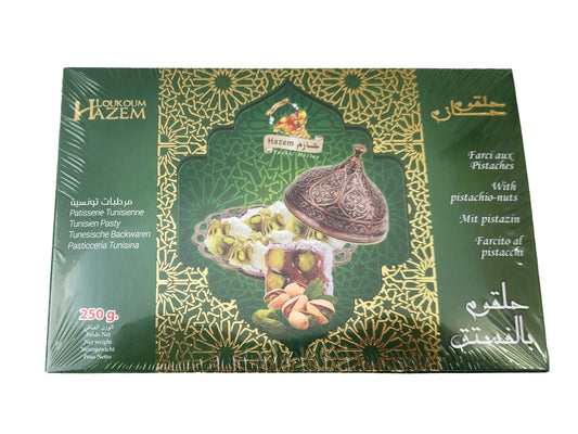 ロクム　ピスタチオ　250ｇ　8粒入　Loukoum / Lokum with Pistachio / Turkish Delight