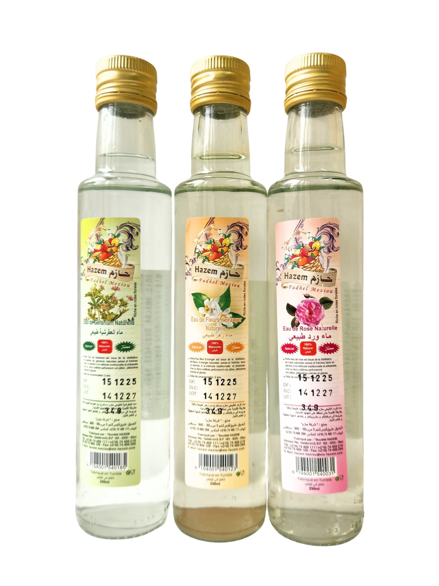 フラワーウォーター 3種セット（ゼラニウム/オレンジフラワー/ローズ）　Flower Water Set 　240ml×3本