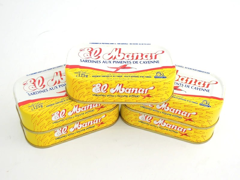 Oil Sardine with Cayenne Pepper  125g　 5 Cans